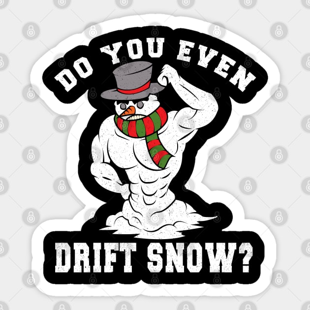 Funny Christmas Workout Xmas Snowman Do You Even Lift Gift Sticker by VDK Merch